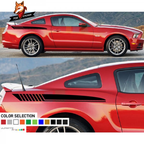 Auto Side Car Sticker Side Sticker Decal KIT Stripes for Ford MUSTANG Style Racing Sport 2009 - 2015 Car Styling